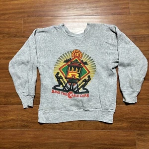 Vtg 1982 Save the Cable Cars Sweatshirt YOUTH S M Pullover Shirt Tee USA 80s - Picture 1 of 14