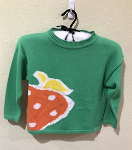UNITED COLORS OF BENETTON O12 KNIT 100% COTTON SWEATER MADE IN ITALY SZ S 7/8 - Picture 1 of 4