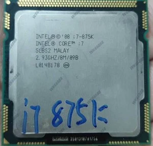 Intel Core i7-875K SLBS2 quad-core 2.5GT/s 8MB 2.93GHz LGA1156 CPU processor - Picture 1 of 1