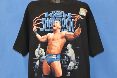 Camiseta de colección años 90 WWF KEN TRÉBOL HOMBRE MÁS PELIGROSO DEADSTOCK LUCHA LIBRE XL Foto 1 de 4