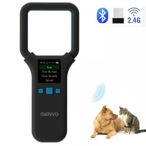 134.2Khz Bluethooth Pet Microchip Scanner RFID Dog Cat Animal ID Tag Reader ISO - Picture 1 of 7
