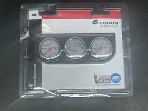1-1/2 Dia Triple Gauge Set w/Black Panel EQUUS E5100 - Picture 1 of 1