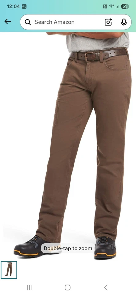 Ariat Mens Rebar M4 Durastretch Straight Leg Work Pants 10034622