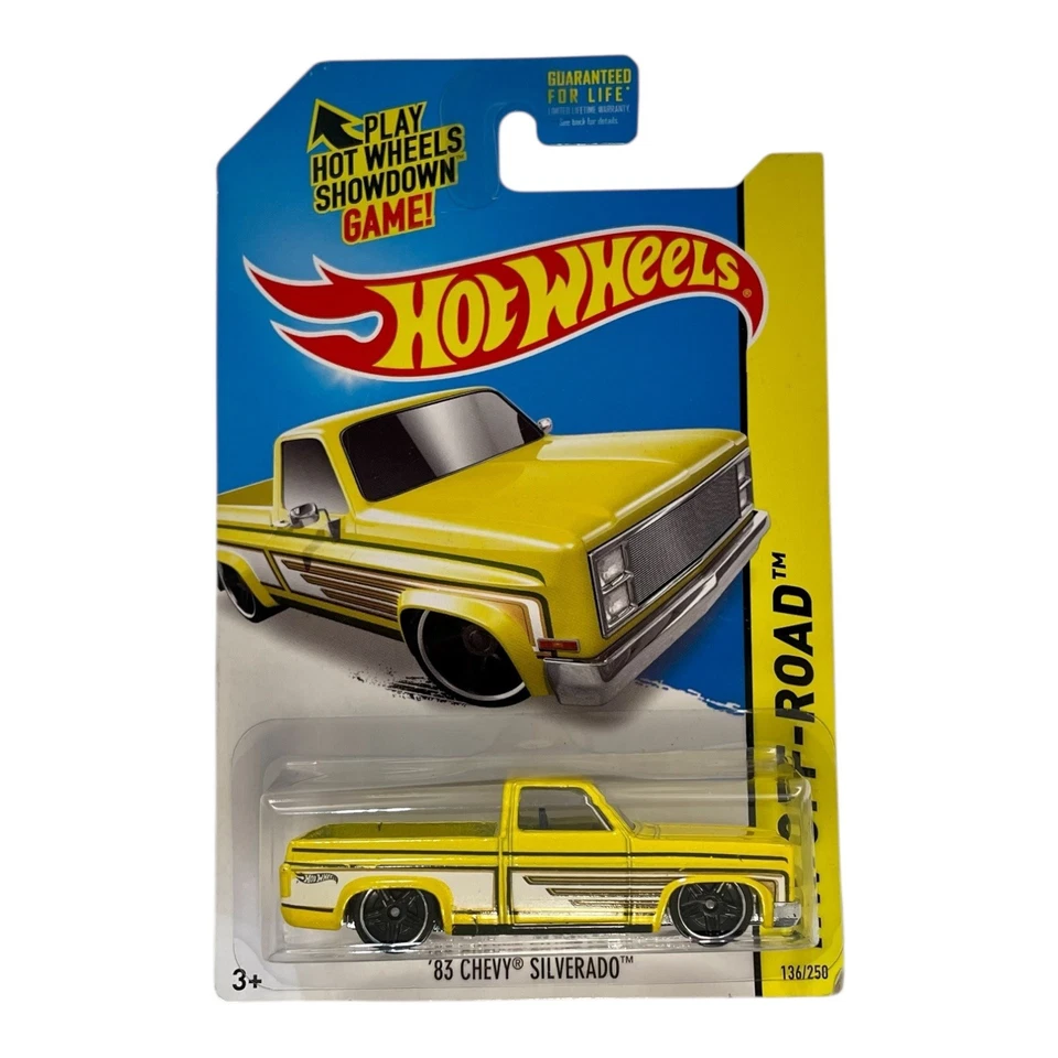 Hot Wheels HW 2014 todoterreno HW Hot Trucks - Chevy Silverado '83 - amarillo Foto 1 de 1