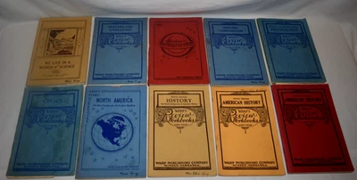 Set of 10 Warp's Review Books 1950's Most with Answer Key (Writing Inside 7) - Image 1 of 4
