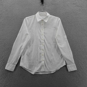 The Shirt Rochelle Behrens Button Down Shirt Medium White Womens Stretch Classic - Picture 1 of 9