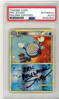 PSA Signed Eric Stuart Pokemon TCG Poliwhirl Unleashed 37/95 Reverse Holo - Image 1 of 2