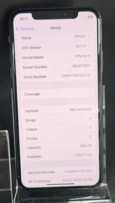 Apple iPhone X - 256GB - Space Grey (Vodafone) A1901 (GSM) - Image 1 of 3