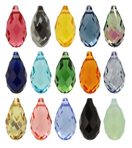 Superior PRIMERO 6010 Briolette Crystals Pendants * Many Sizes & Colors - Picture 1 of 39