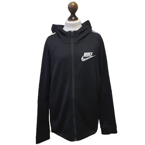 Nike Black Zipped Sports Hooded Tracksuit Top Uk Boys Size XL BB962 - Picture 1 of 5