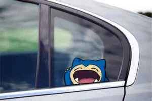 Cute Snorlax Peeking Peek Peekabo Peekers Bumper Window Vinyl Decal Anime - Picture 1 of 4