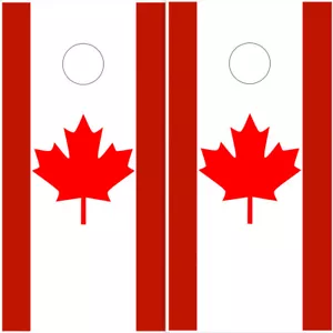 Cornhole Wraps BANDERAS CANADIENSES Beanbag Toss Vinilo Calcomanía Envoltura CANADÁ 2 paquete CL - Imagen 1 de 2