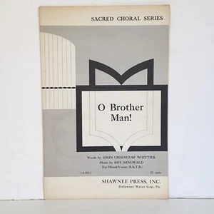 Vintage 1956 O Brother Man! Sheet Music for Mixed Voices Sacred Choral Series - Picture 1 of 11