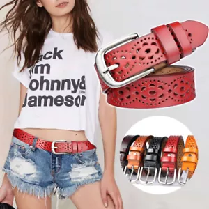 Womens Strap Pin Buckle Women Brief PU Leather Belt More Color Belts Adjustable - Picture 1 of 18