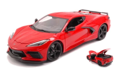 MODELLINO AUTO STATICO MAISTO CHEVROLET CORVETTE STINGRAY 2020 ROSSO SCALA 1:18 - Immagine 1 di 2