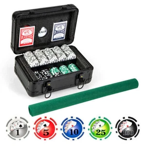 Texas Holdem Poker Chip Set with 300 Pieces Chips-Black - Color: Black - Picture 1 of 5