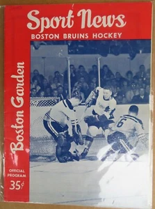 Vintage Boston Bruins Toronto Maple Leafs 1-01-1963 Program - Marcel Pronovost - Picture 1 of 4