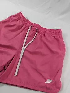 Vintage Nike Mens Pink Swoosh Logo White Tag Lined Swim Trunks Shorts 90s Sz XL - Picture 1 of 7