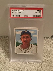 1950 Bowman #159 - JOE TIPTON - PSA 6 EX-MT - RH - Picture 1 of 1