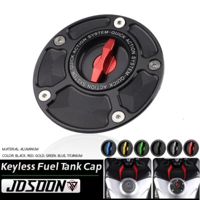 Cubierta de tapa del tanque de combustible de gasolina CNC sin llave para Yamaha YZF R1 R3 R6 R6S R15 R25 R125, rojo Foto 1 de 4