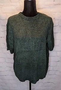 Jenny Buchanan Women's Short Sleeve Hunter Green Knit Sweater Size 2X - Picture 1 of 9