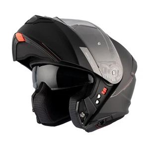 MT Flip Front Motorcycle Helmet GENESIS SV Matt Black Modular Motorbike Flip Up - Picture 1 of 12