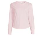 Junior's Pink No Boundaries Long Sleeve Slub T-Shirt size XS (1)