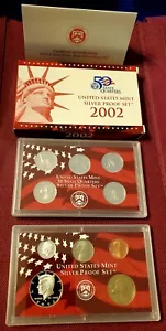 Juego de prueba de plata 2002-Estados Unidos como nuevo en original Caja con Certificado de Autenticidad - Imagen 1 de 3