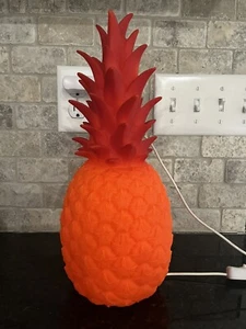 Anthropologie Orange Pineapple Light Glow Lamp Led Molded Vinyl Nightlight - Picture 1 of 12