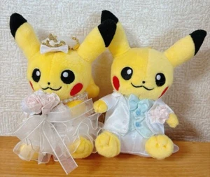 Pokemon Center Original Pair Pikachu Precious Wedding Plush Mascot 253161G - Picture 1 of 6