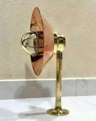 VNTG Antique Brass Bulkhead Nautical Wall Sconces Light Fixture-Copper Shade - Image 1 of 4