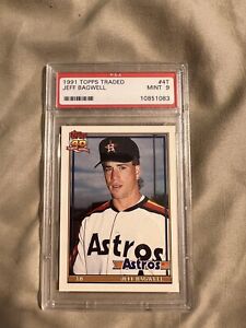 1991 Topps Traded Jeff Bagwell #4T RC Rookie Card PSA 9 Houston Astros MINT HOF