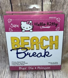 Sizzix Bigz Die HELLO KITTY Sanrio PHRASE, BEACH BREAK 656020 RARE! Ellison 2009 - Picture 1 of 18