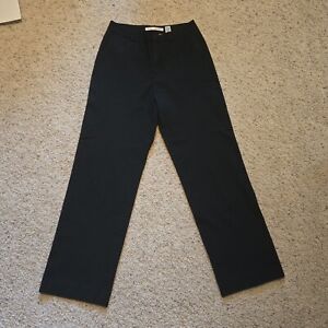 Old Navy Black Linen Rayon Blend Wide Leg Stretch Pants Size 6 SHORT Office Wear