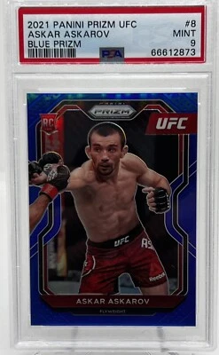 Askar Askarov 9 2021 Prizm #8  Blue /199 Rookie RC PSA 9 GEM - Image 1 of 3