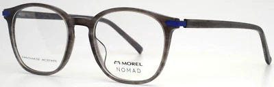MOREL NOMAD 40106N GB02 Grey Blue Mens Round Full Rim Eyeglasses 51-19-140 B:43 - Image 1 of 4