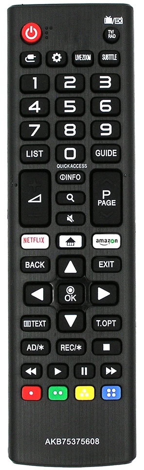 Ersatz Fernbedienung für LG AKB75375608 Meisten 2018 Smart TV Fernseher