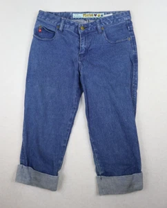 Vintage 90s Y2K Mudd Women's Jeans Size 3 Capri Cropped Medium Wash - Picture 1 of 10