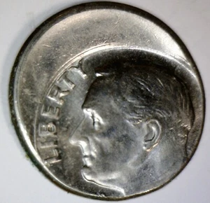 ERROR OFF CENTER Roosevelt Dime CH BU MS Clad Coin NICE O/C LOT #9 NR - Picture 1 of 2