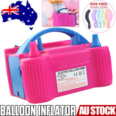Electric Balloon Pump Inflator 2 Nozzle High Power Air Blower Portable AU Plug • 24.05$