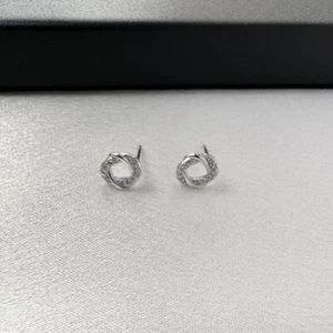 Small Tiny CZ Geometric Stud Earrings for Women - Picture 1 of 6