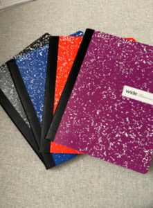 Set of 4 wide ruled composition notebook 100 pages - Picture 1 of 3