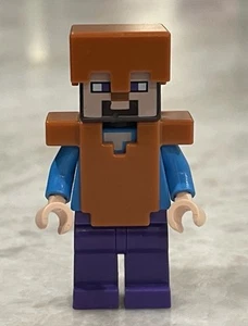 Lego Minecraft 21127 The Fortress Steve Gold Armor Minifigure - Picture 1 of 4