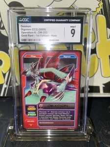2005 Digimon CCG Operation-X Dexmon 1st Edition Gold Holo R - CGC 9 - Picture 1 of 4