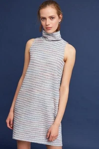 Vestido túnica Anthropologie Akemi + Kin cuello falso XL multicolor a rayas nuevo etiqueta $98 - Imagen 1 de 6