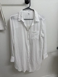 Cotton On Women's Size XS White Shirt Oversized Button-Down Collar - Picture 1 of 11