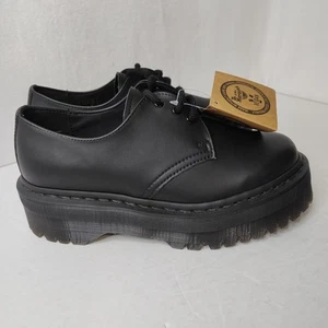 Dr. Martens 1461 Mono Smooth Black Leather Shoes Oxford Men’s 6/Wmns 7 Platform - Picture 1 of 9