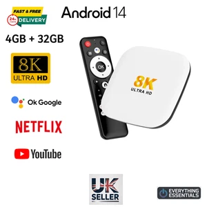 8K H96 Max TV Box M2 PLUS RK3528 Android 14 4GB/32GB AI Smart Google Voice Ass - Picture 1 of 6