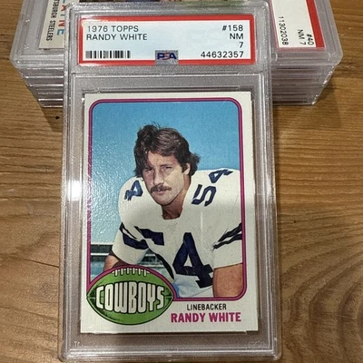 1976 Topps #158 Randy White RC PSA 7 NM 833 - Image 1 of 3