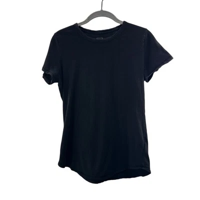Camiseta Gap para mujer negra manga corta cuello redondo XS 100 % algodón camiseta informal suave Foto 1 de 4